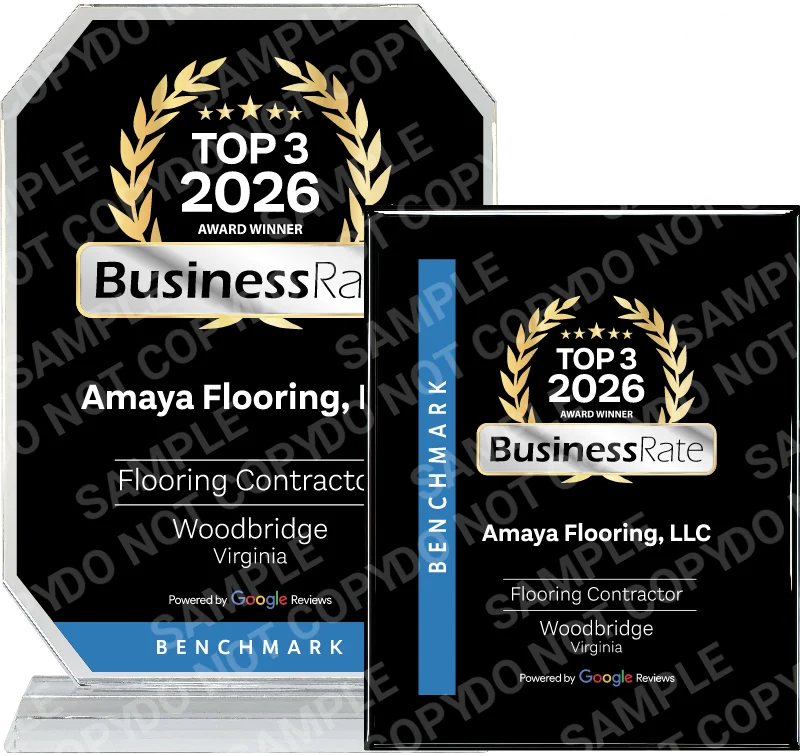 BusinessRate Top 3 Award Winner 2026 recognition for AMAYA FLOORING LLC in Woodbridge, Virginia